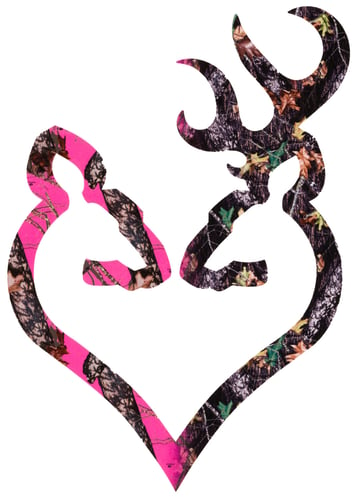 Browning 3922290614 Buck Heart Decal Camo/Pink Vinyl Sticker 6