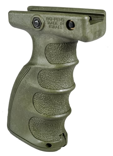 FAB Defense FXAG44SG AG-44S Quick Release Ergonomic Foregrip Compatible w/1913 Mil-STD Picatinny Rail OD Green Reinforced Polymer