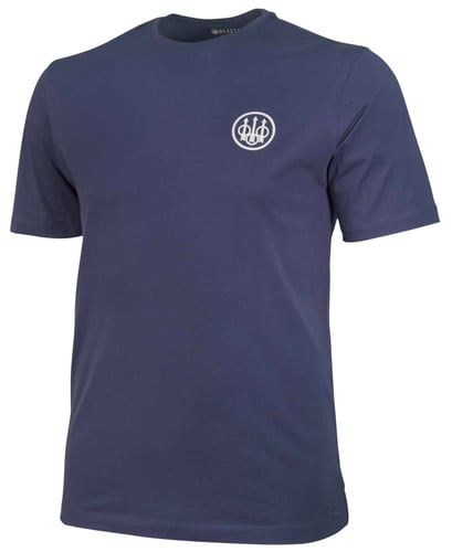 Beretta USA TS6216141605 Beretta Logo  Short Sleeve T-Shirt Navy Cotton Large