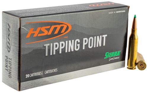HSM 7MM0811N Tipping Point  7mm-08 Rem 165 gr Sierra GameChanger 20 Per Box/ 25 Case