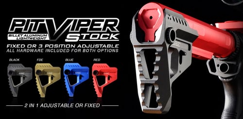 Strike VIPERPITFDE Pit Viper Stock  Flat Dark Earth Aluminum AR Platforms