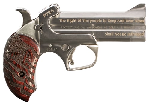 Bond Arms PT2A Protect the 2nd Amendment Derringer Single 45 Colt (LC)/410 Gauge 4.25