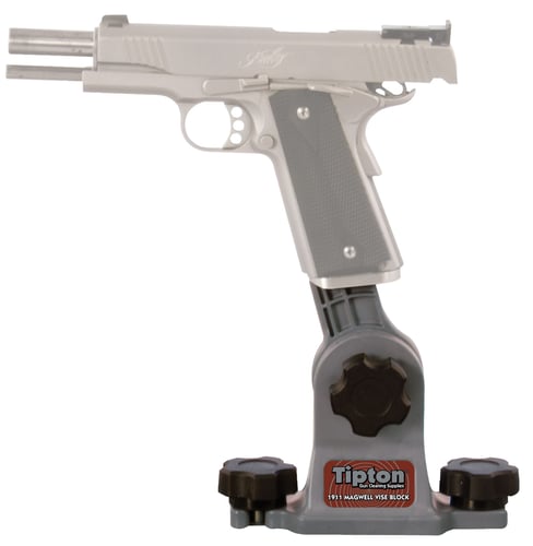 Tipton 558080 1911 Mag Well Vise Block Gun Vise Handgun Firearm Gray/Red Polymer