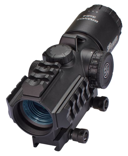 Sig Sauer Electro-Optics SOB33101 Bravo3 Battle Sight Black Red Horseshoe Dot 5.56/7.62 Illuminated Reticle