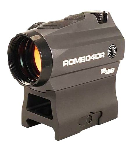 Sig Sauer Electro-Optics SOR41111 Romeo4DR  1x 20mm Obj 2 MOA 65 MOA Circle Dot/2 MOA Dot Black CR2032 (1)