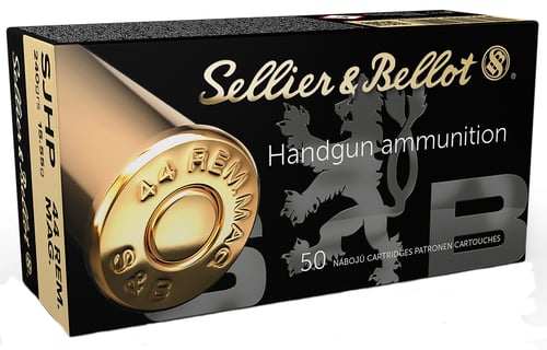 Sellier & Bellot SB44C Handgun  44 Rem Mag 240 gr Semi Jacketed Hollow Point 50 Per Box/ 12 Case