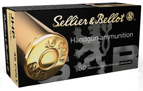 Sellier & Bellot SB45F Handgun  45 Colt 230 gr Jacket Hollow Point 50 Per Box/ 12 Case