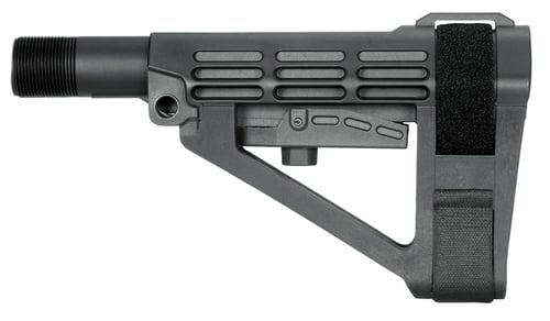SB Tactical SBA4-01-SB SBA4 Brace 6 Position Black Synthetic with Carbine Receiver Extension, 7.50