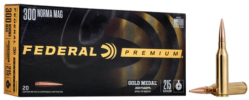 Federal GM300NMBH1 Premium Gold Medal 300 Norma Mag 215 gr Berger Hybrid Hunter 20 Per Box/ 10 Case