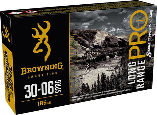 Browning Ammo B192530061 Long Range Pro  30-06 Springfield 195 gr Sierra MatchKing BTPT 20 Per Box/ 10 Case