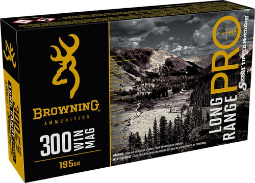 Browning Ammo B192503001 Long Range Pro  300 Win Mag 195 gr Sierra MatchKing BTPT 20 Per Box/ 10 Case