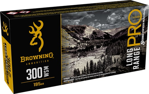 Browning Ammo B192530001 Long Range Pro  300 WSM 195 gr Sierra MatchKing BTPT 20 Per Box/ 10 Case