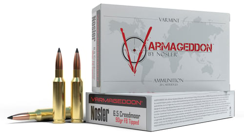 Nosler 65175 Varmageddon  6.5 Creedmoor 90 gr Flat Base Tipped 20 Per Box/ 10 Case