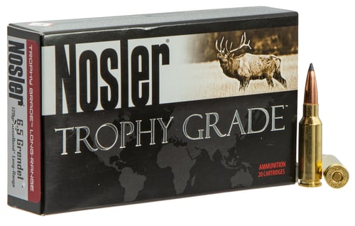 Nosler 60146 Trophy Grade Long-Range 6.5 Grendel 129 gr Nosler Spitzer AccuBond Long Range 20 Per Box/ 10 Case