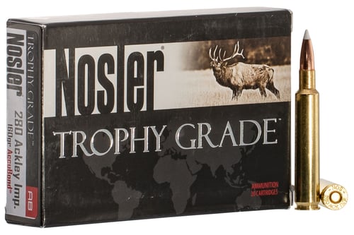 Nosler 60076 Trophy Grade  280 Ackley Improved 160 gr Nosler AccuBond 20 Per Box/ 10 Case