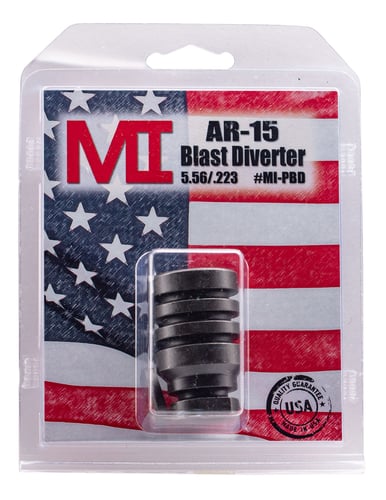 Midwest Industries MIPBD Blast Diverter  Black Phosphate Steel with 1/2