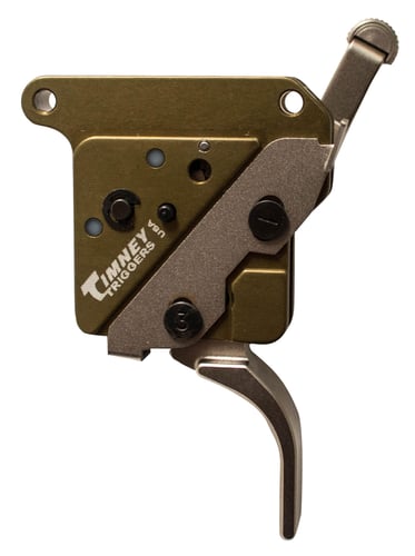 Timney Triggers 51716V2 Elite Hunter  Straight Trigger with 3 lbs Draw Weight & Green/Nickel Finish for Remington 700 Right