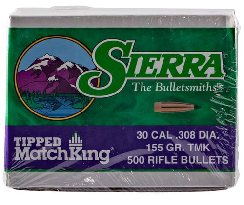 Sierra 7755C Tipped MatchKing  30 Cal .308 155 gr Tipped MatchKing/ 500 Per Box