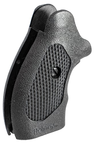 Pachmayr 02608 Guardian Grip Checkered Black Rubber with Finger Extension for Taurus 85, 856