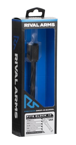 RIVAL ARMS RA20G101A Standard Barrel Compatible with Glock 17 Gen 3/4 416 Stainless Steel Black