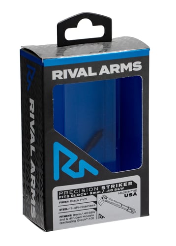 Rival Arms RA40G001A Precision Striker  Black PVD 17-4 Stainless Steel for Glock 9mm, 40 S&W Gen3-4 (Except 43) DOES NOT include springs, spacers, or other firing pin assembly components
