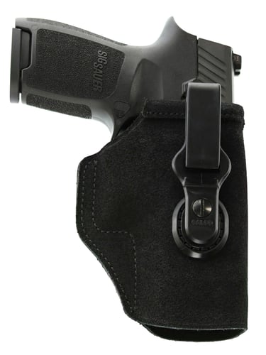 Galco TUC224B Tuck-N-Go 2.0 IWB Black Leather Compatible w/ Glock 31/17 Gen1-5/22 Gen2-5 UniClip/Stealth Clip Mount Ambidextrous