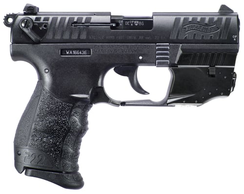 Walther P22Q Pistol  <br>  22 LR. 3.42 in. Black 10 rd. Laser