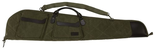 Heritage Cases 54352 North Platte  made of Olive Cotton Canvas with Leather Trim, Brushed Tricot Lining & Lockable Zipper 52