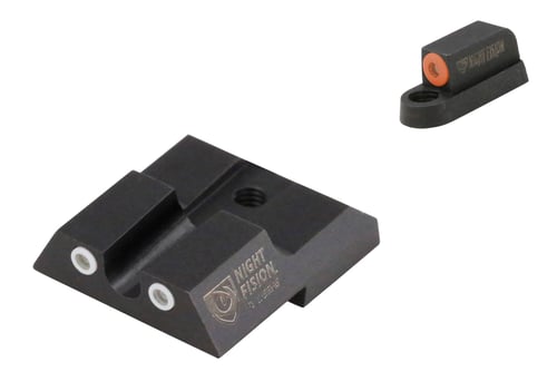Night Fision CZU076007OGWG OEM Replacement Perfect Dot Night Sight Set Square Tritium Green with Orange Outline Front, U-Notch Green with White Outline Rear Black Frame for CZ P-07, P-09