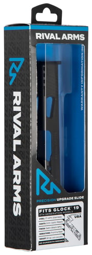 Rival Arms RA10G206A Precision Slide A1 with Docter Cut Black QPQ Case Hardened 17-4 Stainless Steel for Glock 19 Gen4