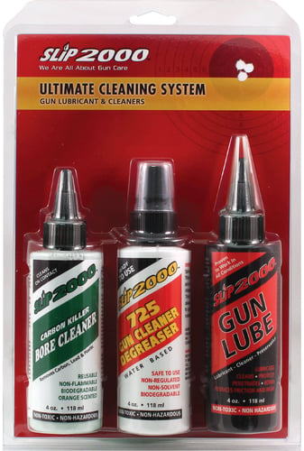 SLIP 2000 60390 Ultimate Cleaning System  Cleans, Lubricates, Protects 4 oz 3 Bottles Gun Lube/Gun Cleaner/Carbon Killer