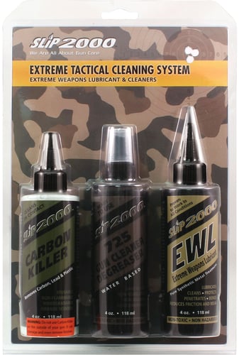 SLIP 2000 60387 Extreme Tactical Cleaning System  Cleans, Lubricates, Protects 4 oz 3 Bottles EWL/725 Gun Cleaner/Carbon Killer