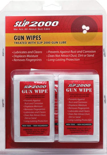 SLIP 2000 60601 Gun Wipes  Against Grease, Carbon Fouling, Oil Single Pack Wipes 20 Pack