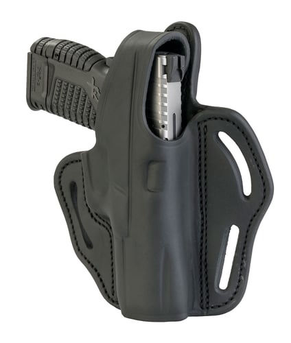 BHX THMBRK BELT HLS BER COUG SBL RH SZ3Reinforced Thumb Break Holster Stealth Black - Right Handed - Leather - Two Distinct Cant Positions - FN FNS-9 -Glock 17, 19, 23, 25, 27, 28, 29, 30, 32, 33 - Rug SR9, SR40, SR22 - S&W MP9, MP40, MP40c, Shield, 5903 - Sig Sauer P225 - Sprinug SR9, SR40, SR22 - S&W MP9, MP40, MP40c, Shield, 5903 - Sig Sauer P225 - Springfield XD9gfield XD9