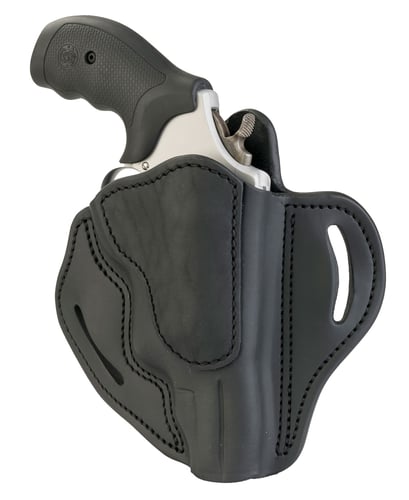 REVOLVER HLSTR STEALTH BLK RH GOVERNOROWB Revolver Belt Holster Stealth Black - Right Hand - S&W Governor, Taurus Public Defender, Judges Polymer - Multi-fit options - Open top design - Reinforced stitching - Premium leather - Detailed exteriors - Steerhide - Lifetime Warrantytitching - Premium leather - Detailed exteriors - Steerhide - Lifetime Warranty