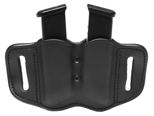 DOUBLE MAG POLYMER DBL STACK STEALTH BLKTwo Double Stack Polymer Magazine Carrier Stealth Black - Open top design - Reinforced stitching - Handcrafted - Steerhide is full grain - Detailed exteriors - Lifetime WarrantyLifetime Warranty
