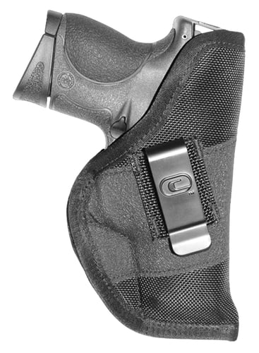 Crossfire Shooting Gear CRFGRPCLPSA1C3 The Grip  IWB Black Ballistic Nylon Belt Clip Fits Compact 3-3.50
