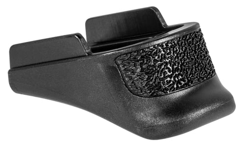 SIG P365 GRIP EXTENSIONSIG P365 grip extension Black polymer - Replaces the magazine floor plate adding5/8 inch more grip length to the factory 10 round magazine - Does not alter the capacity of the magazinecapacity of the magazine