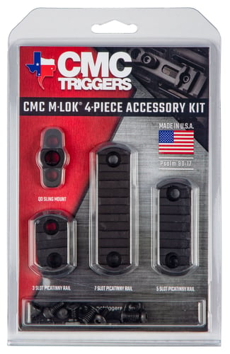 CMC Triggers 81724 Black MLOK 4pc Rail Kit