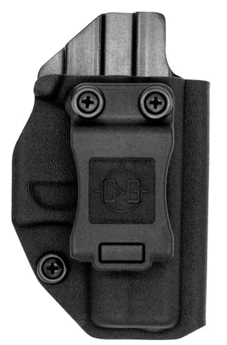 C&G Holsters 040100 Covert  IWB Black Kydex Belt Clip Fits Glock 19/19X/23/44/45 Right Hand