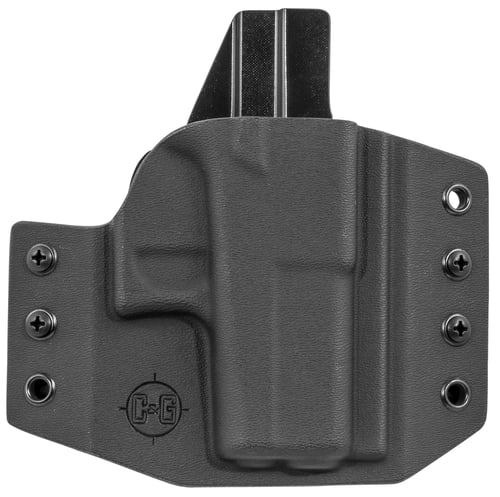 C&G Holsters 006100 Covert  OWB Black Kydex Belt Slide Fits Glock 43/43X/43 MOS Right Hand