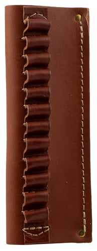 Hunter Company 0538 Cartridge Belt Slide  Chestnut Tan Leather 38 Cal Capacity 12rd Pistol Belt Slide Mount 2