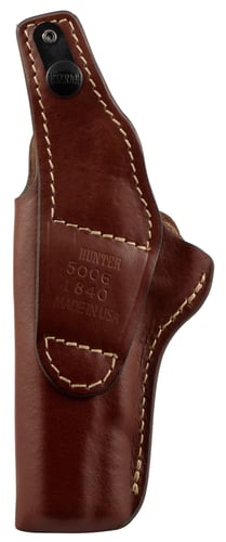 Hunter Company 50006 High Ride  OWB Chestnut Tan Leather Belt Loop Fits Colt Govt Fits Ruger SR1911 Fits 5