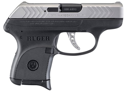 RUGER LCP .380ACP 6-SHOT FS BLACK FRAME STAINLESS SLIDE