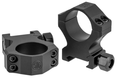 Sig Sauer Electro-Optics SOA10014 Alpha1 Hunting Scope Ring Set For Rifle Weaver Extra High 30mm Tube 0 MOA Black Powder Coated Aluminum