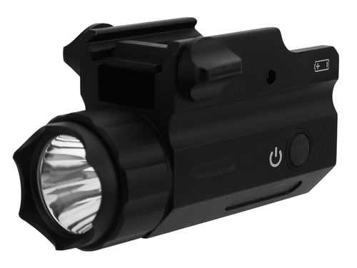 TacFire FLP360C 360 Lumen Pistol Flashlight (Compact-Sized)  Black White CREE LED