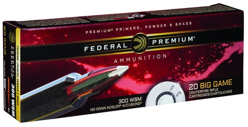 Federal P300WSMA1 Premium  300 WSM 180 gr Nosler Accubond (AB) 20 Bx/ 10 Cs