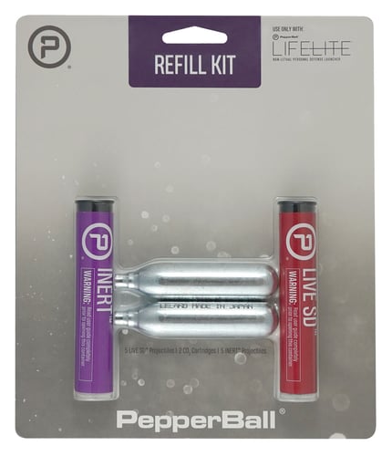 PepperBall 970010178 LifeLite Refill Kit  Includes Practice Projectile/SD PepperBall Projectile/2 CO2 Cartridges