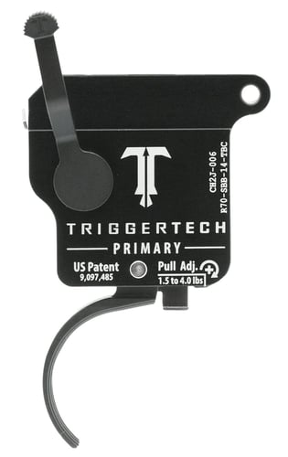 TriggerTech R70SBB14TBC Primary  Single-Stage Traditional Curved Trigger with 1.50-4 lbs Draw Weight for Remington 700 Right