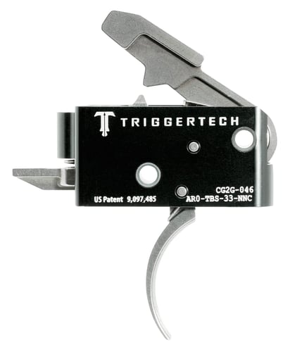 TriggerTech AR15 Competitive Two Stage Triggers  <br>  Stainless Traditional Curved
